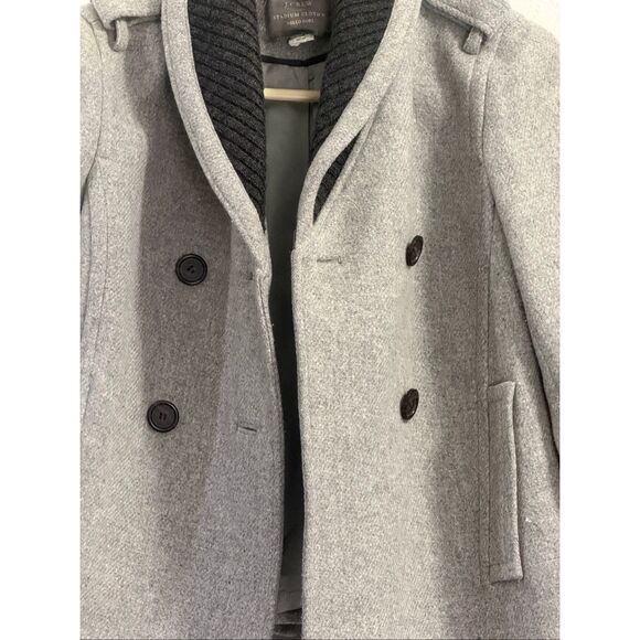 J.Crew Stadium Cloth Nello Gori Wool Double Breasted Top Of Waist Coat 4 Gray - Picture 3 of 6